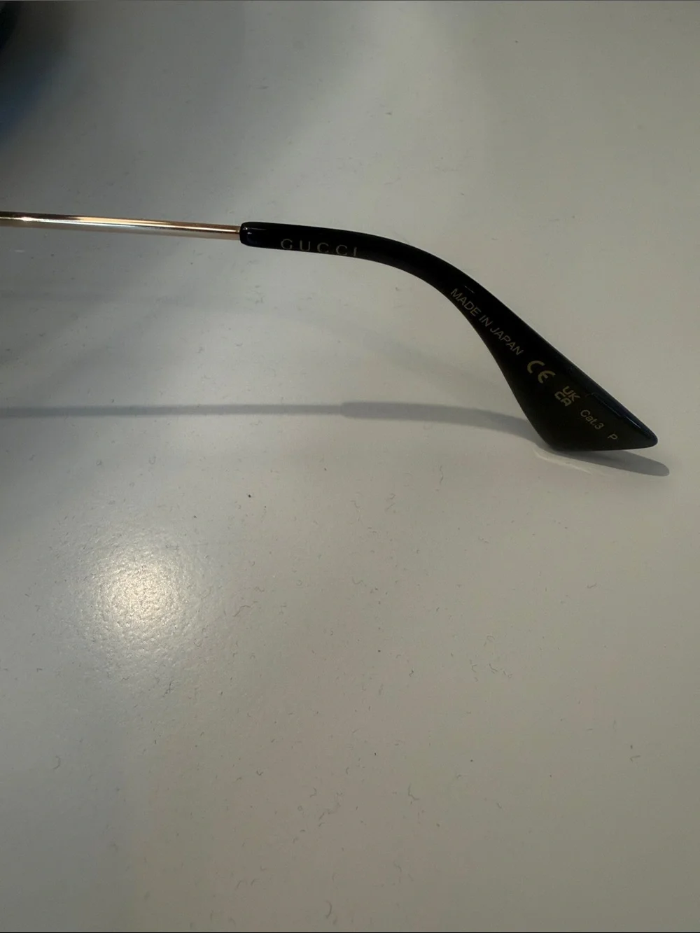 Gucci Black Frame Gray Gradient Aviator Sunglasses